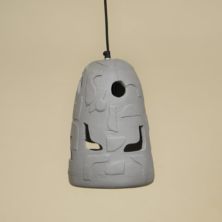 Lampe suspendue Petros haute - Gris