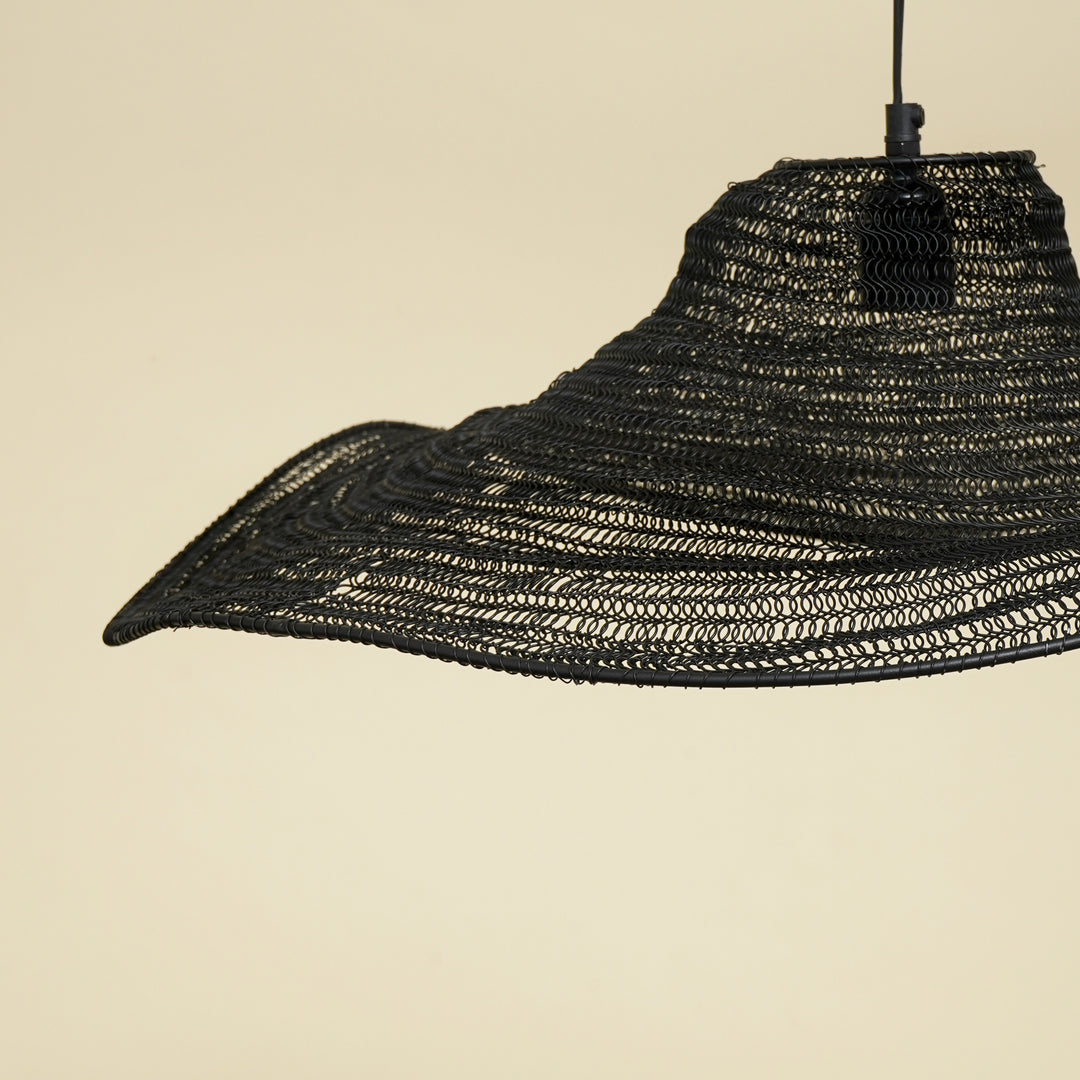 Black Wired Pendant Lamp - Large