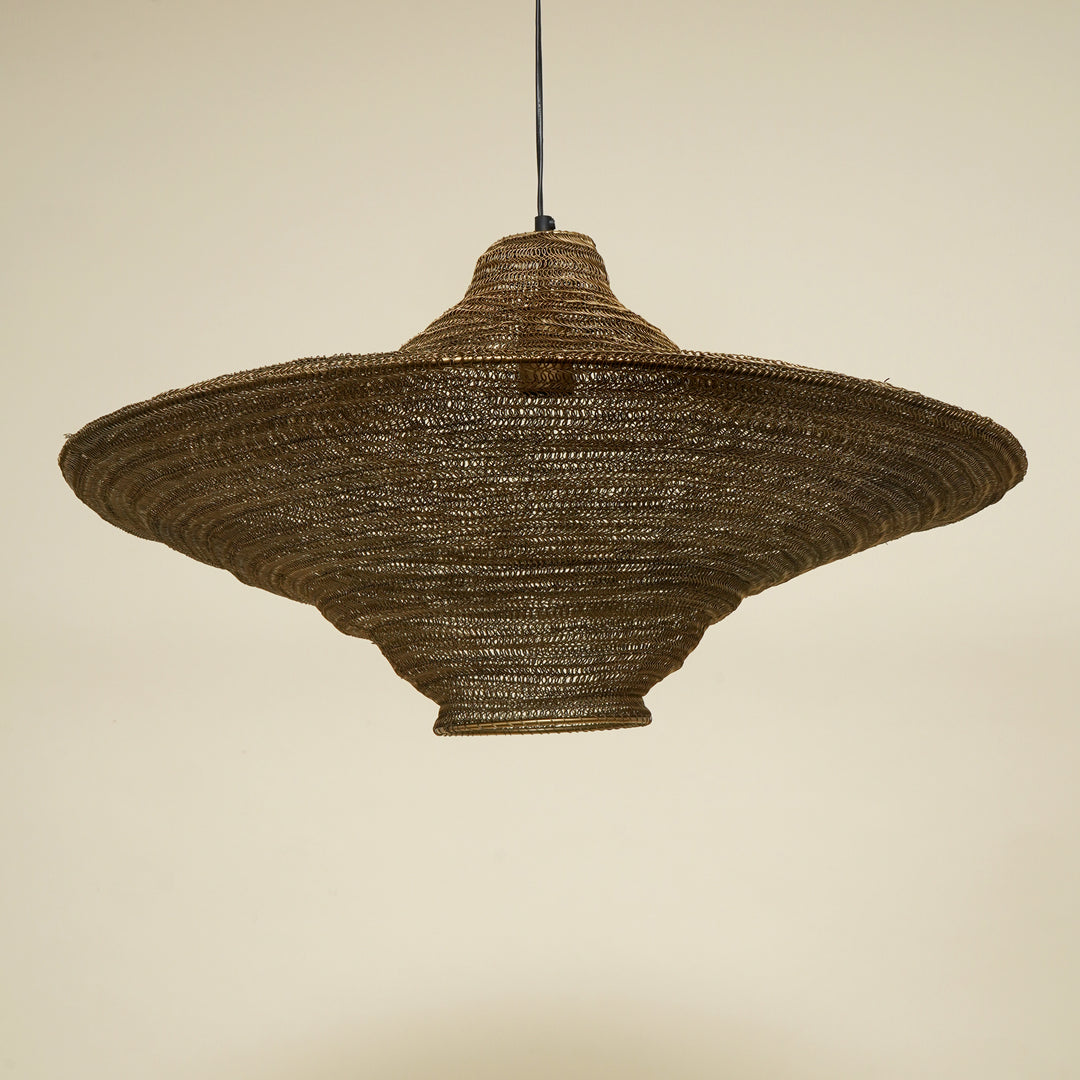 Goldene Pendelleuchte mit Kabel - Klein