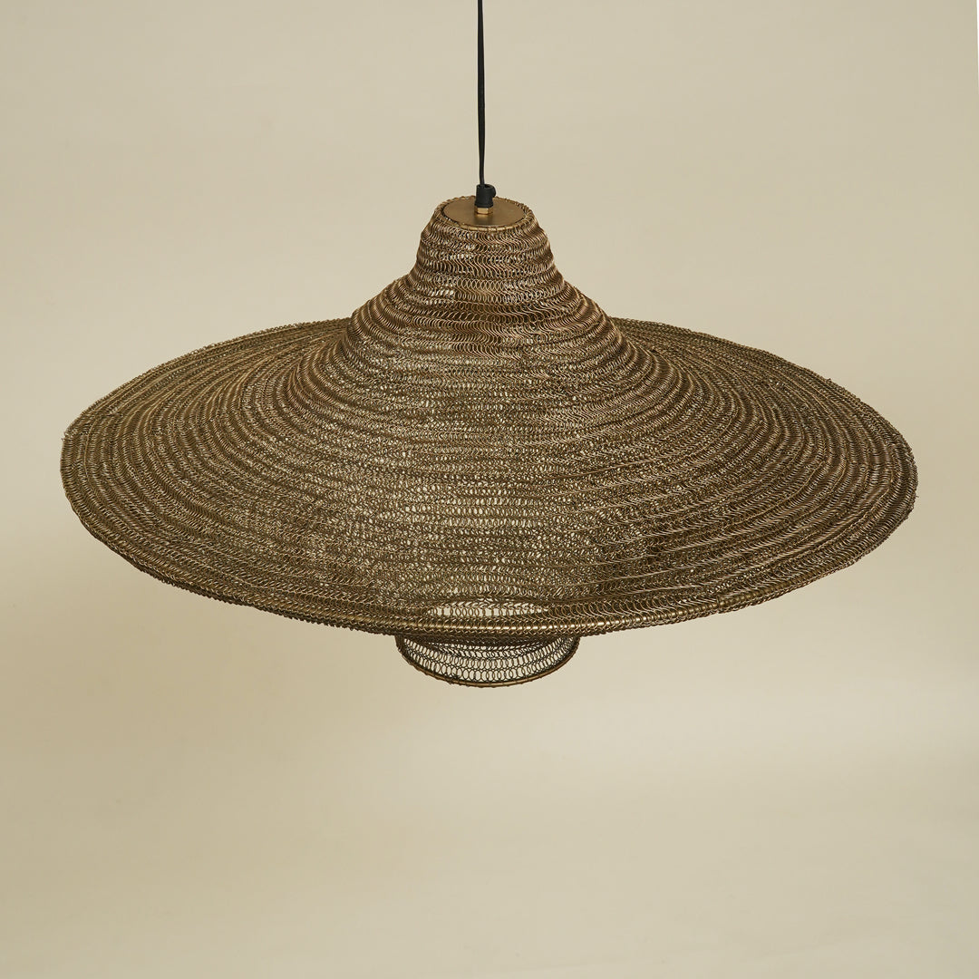 Goldene Pendelleuchte mit Kabel - Klein
