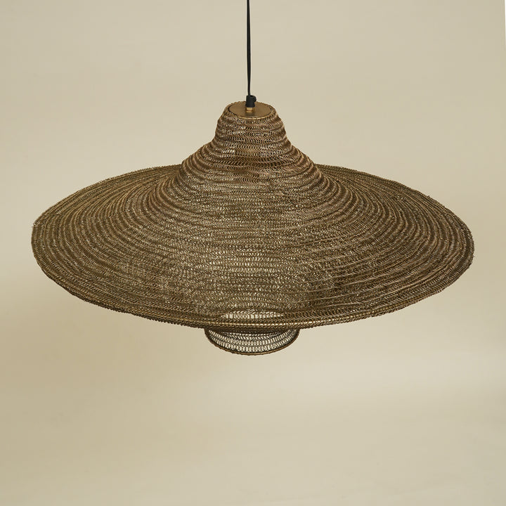 Goldene Pendelleuchte mit Kabel - Klein
