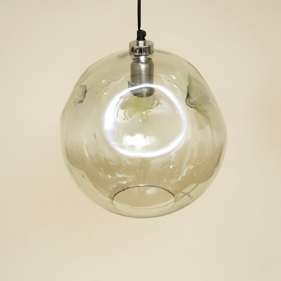 Lampe suspendue en verre rond - Clair