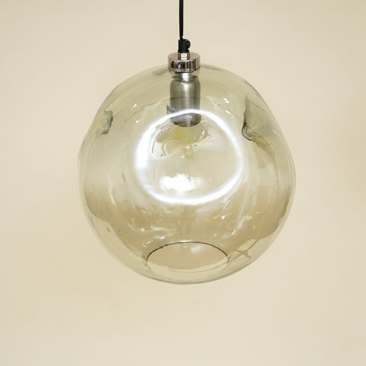 Lampe suspendue en verre rond - Clair