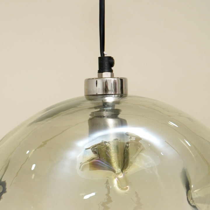 Lampe suspendue en verre rond - Clair