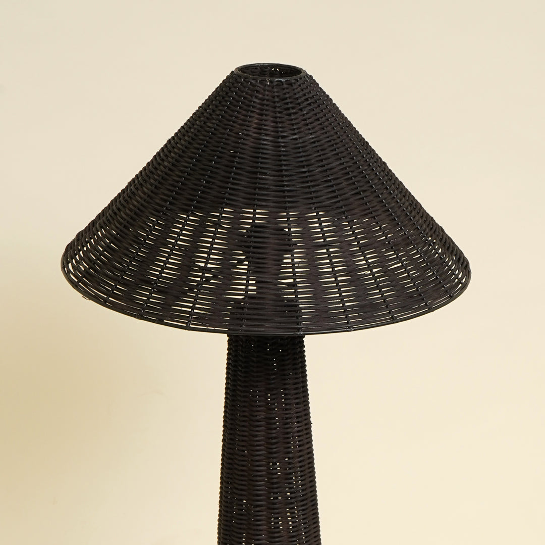 Lampe sur pied en rotin - Marron foncé