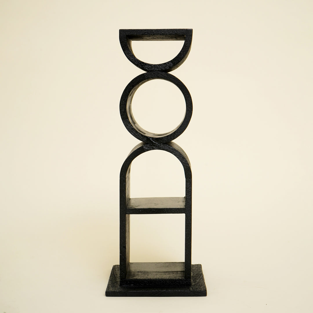 Houten standaard (20X17X44) - Zwart