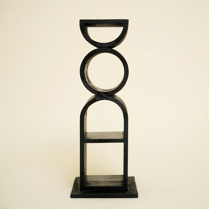 Houten standaard (20X17X44) - Zwart