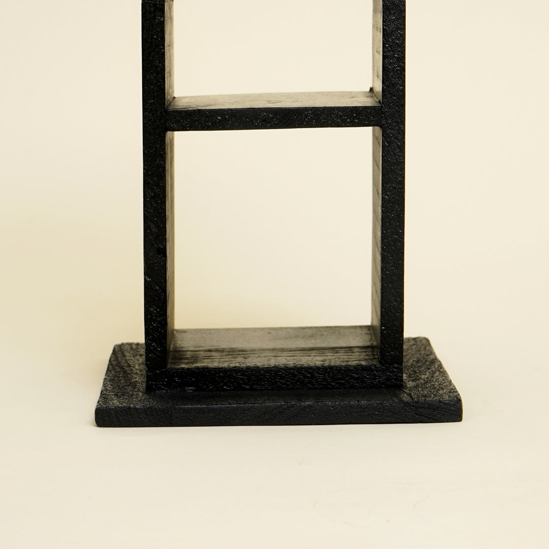 Houten standaard (20X17X44) - Zwart