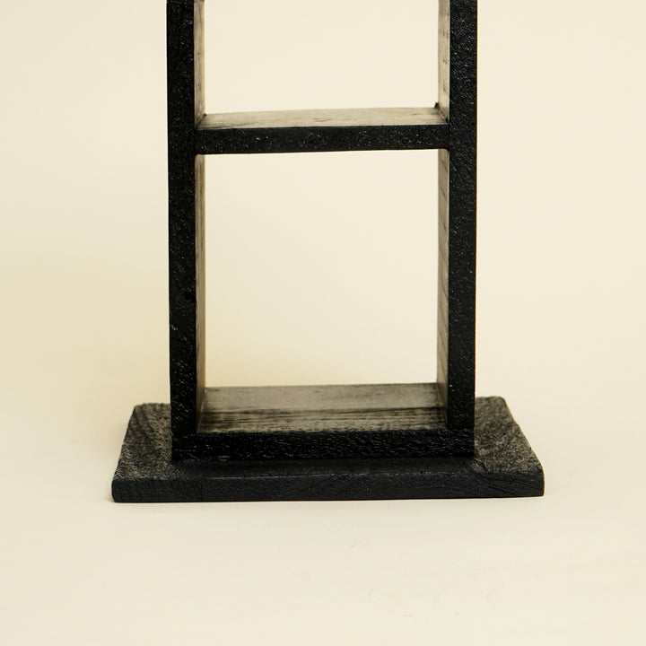 Houten standaard (20X17X44) - Zwart