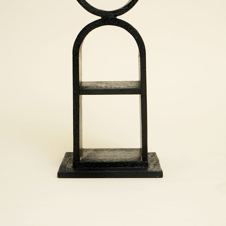 Zwarte houten standaard (20X17X55)
