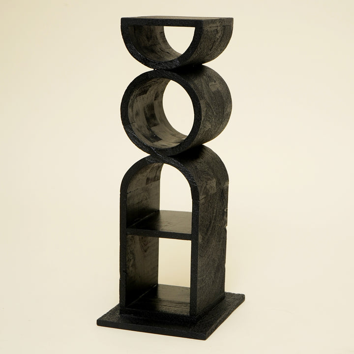 Houten standaard (20X17X44) - Zwart