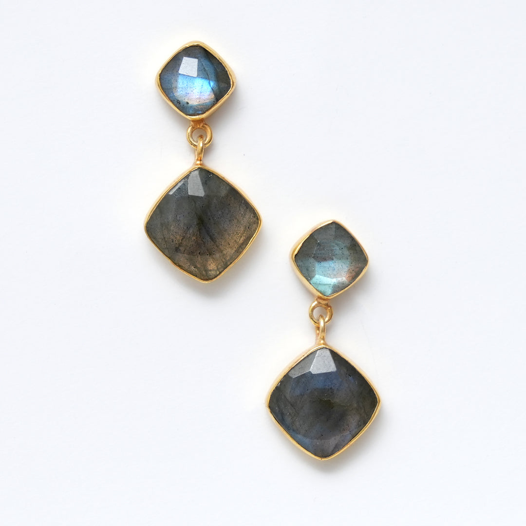 Midnight Glow Earrings – Gold Toned Finish