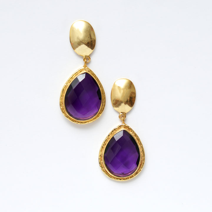 Quartz Drop Earrings – Royal Finish