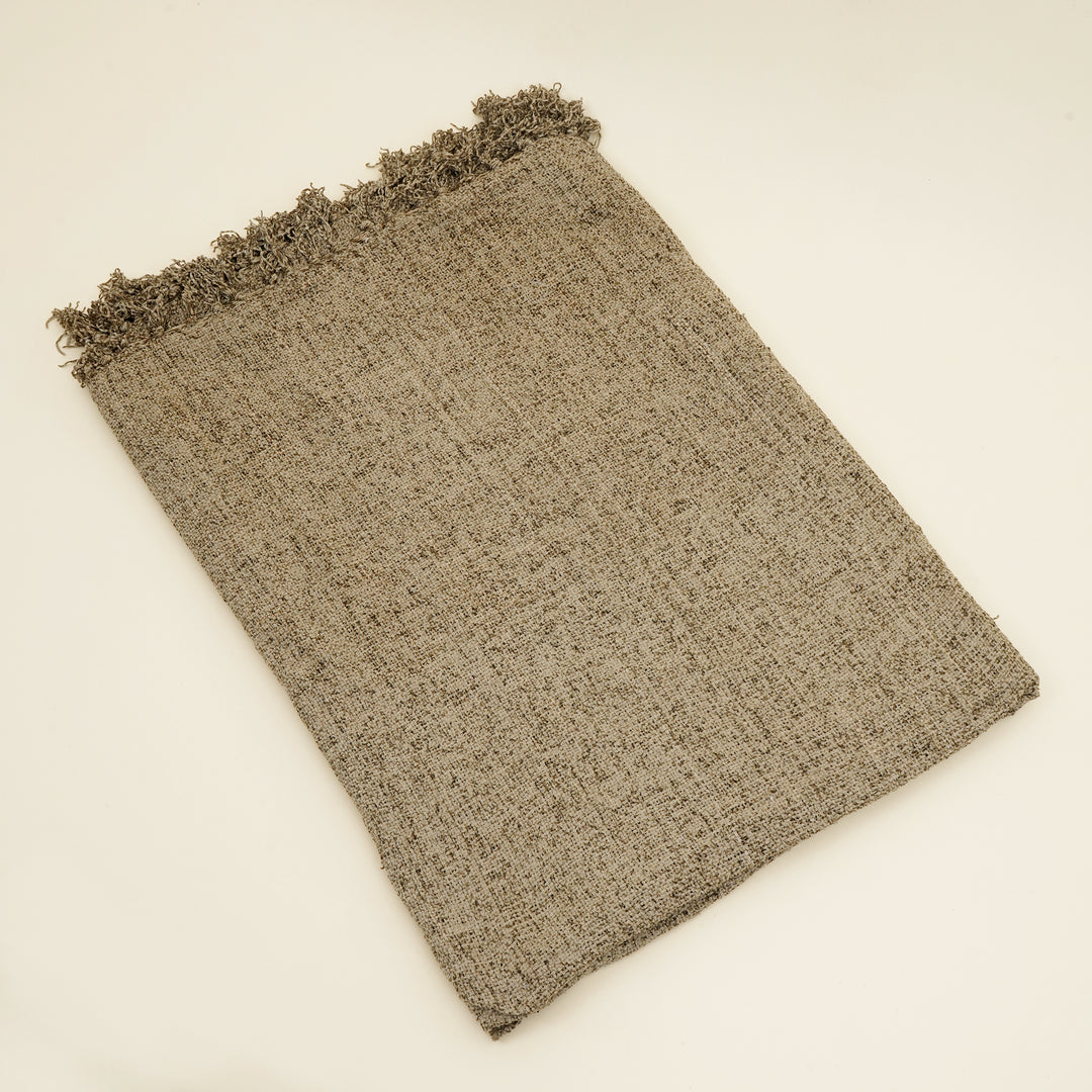 Cotton Chenille Bedspread  - Light Grey