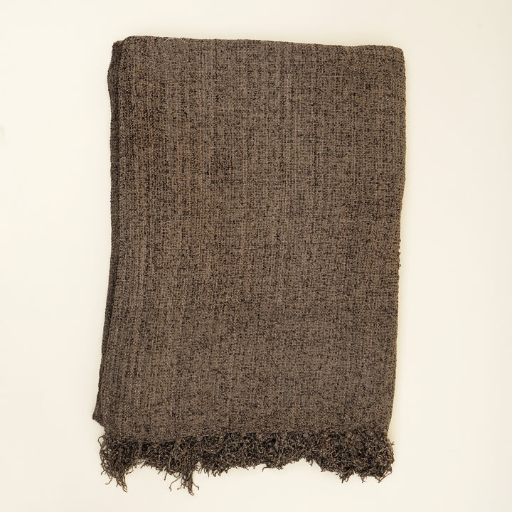 Coperta in Chenille di Cotone - Grigio Scuro