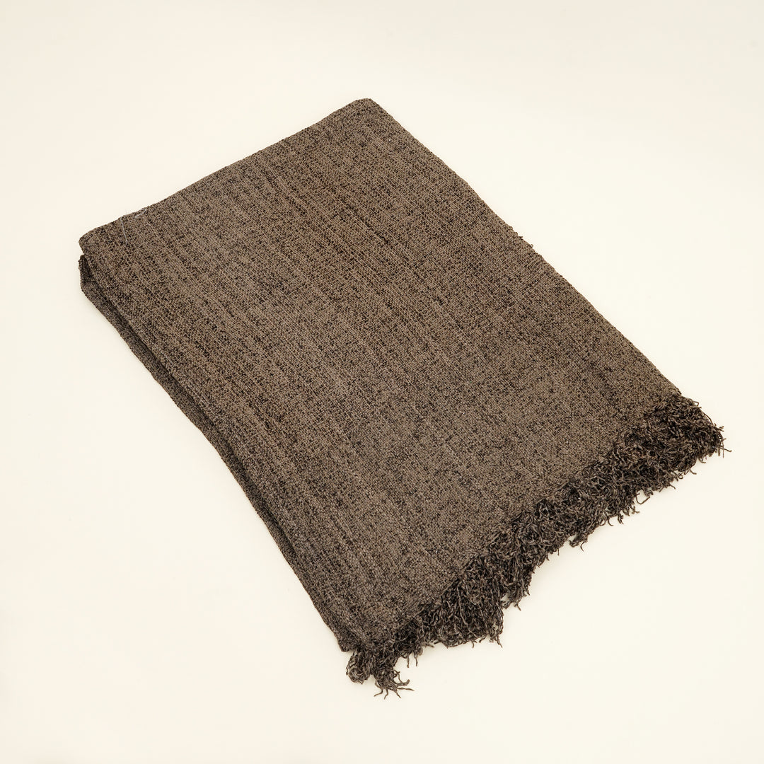 Coperta in Chenille di Cotone - Grigio Scuro