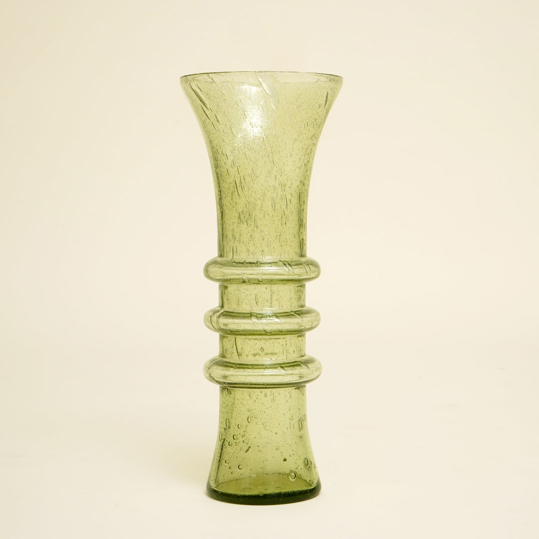 Glass Vase (15X15X40) - Green