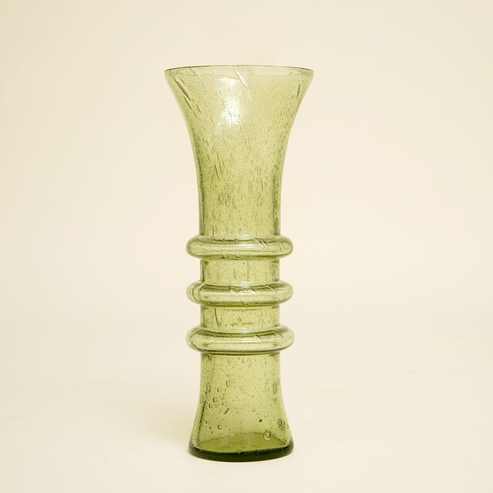 Glass Vase (15X15X40) - Green