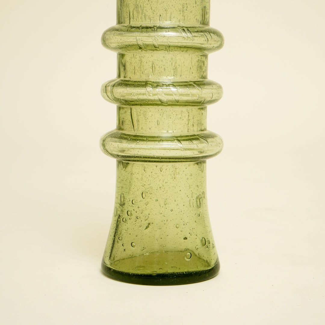 Glass Vase (15X15X40) - Green