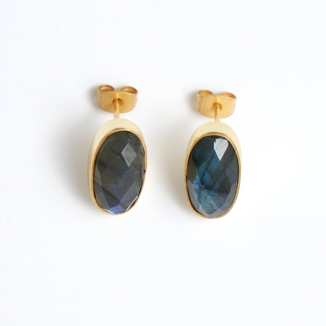 Blue Fire Stud Earrings – Gemstone Sparkle