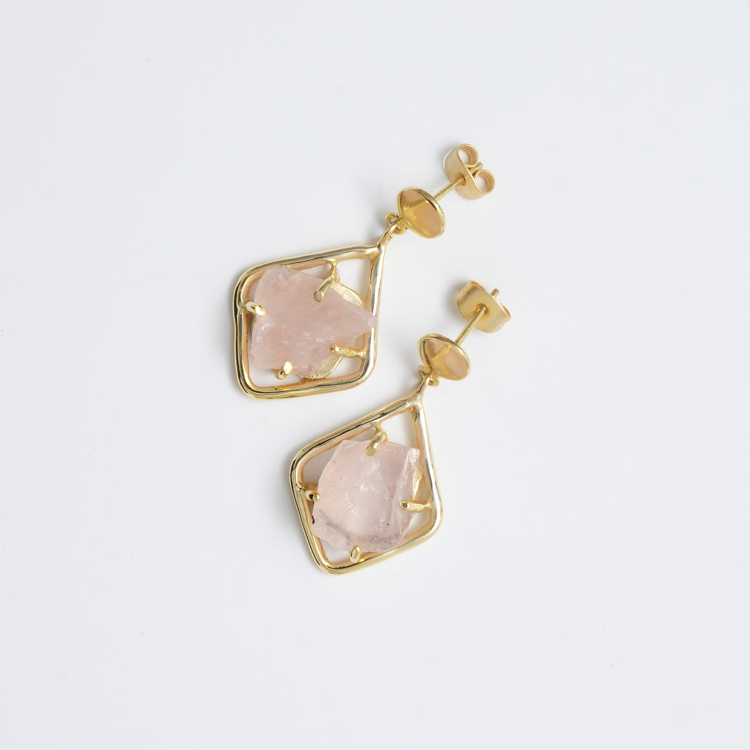 Rose-Toned Earrings – Radiant Finish