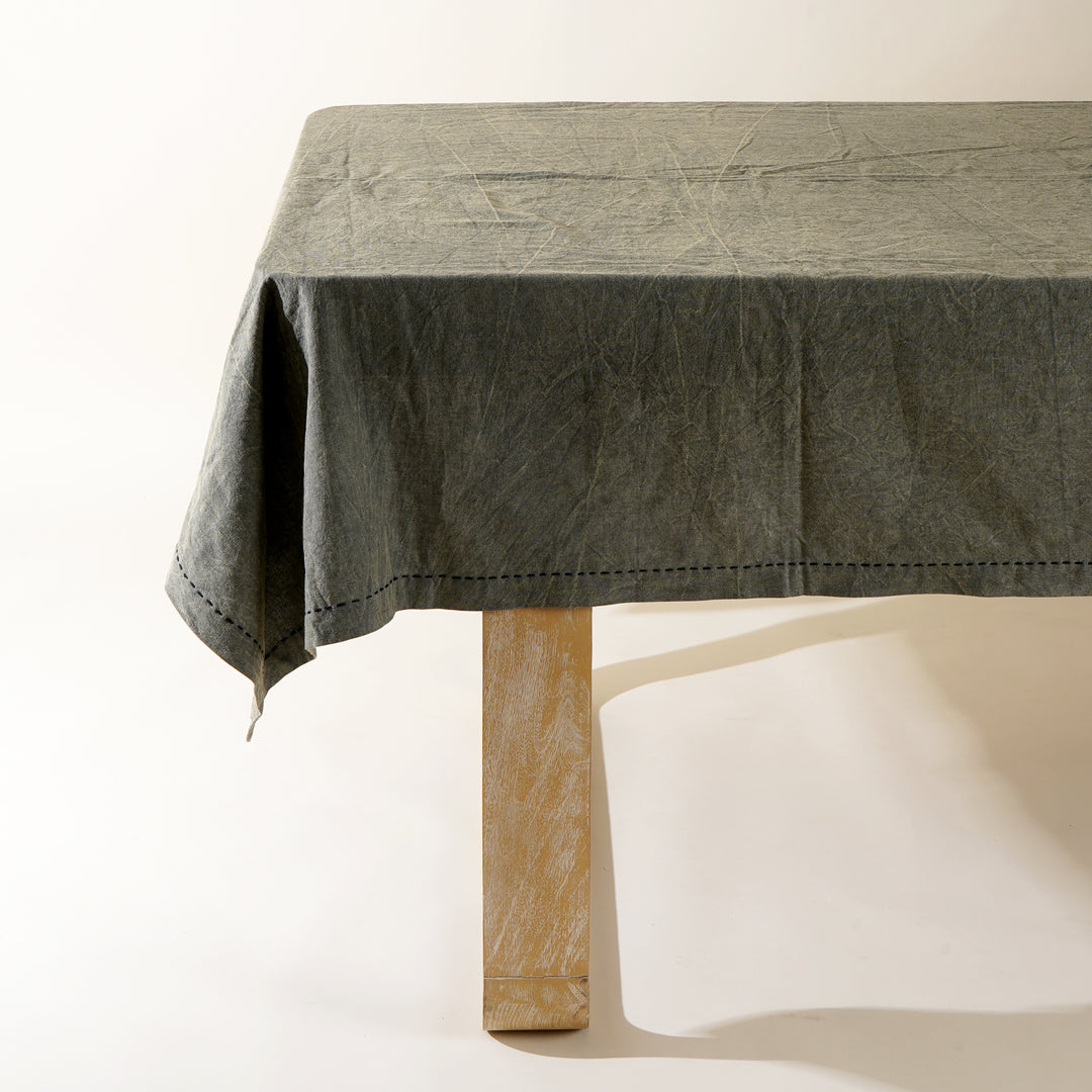 Grande tovaglia in cotone/lino - verde