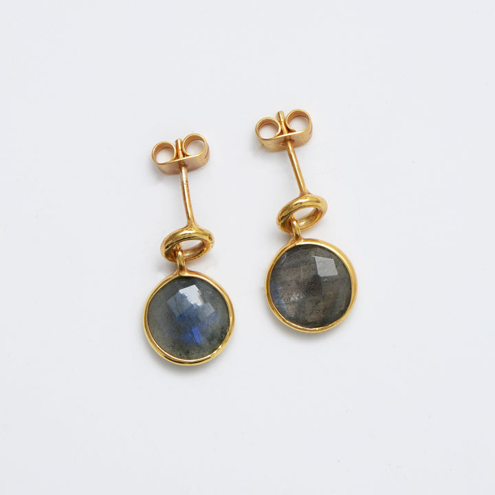 Round Drop Earrings – Evening Glow Finish