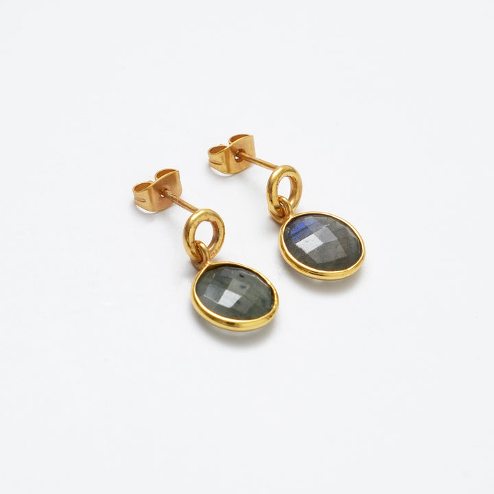 Round Drop Earrings – Evening Glow Finish