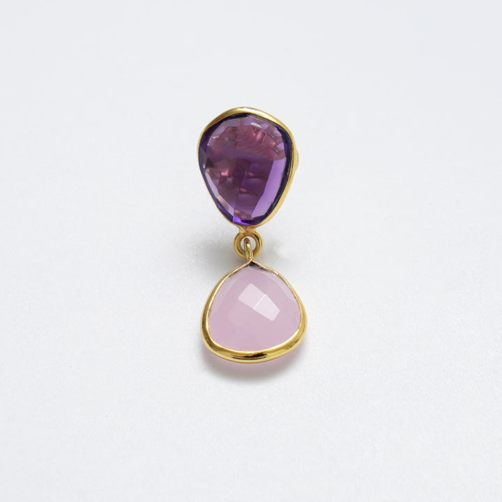 Lilac Drop Earrings – Blush-Toned Finish
