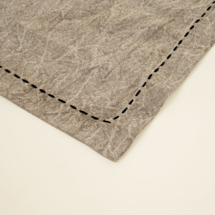 Set di due tovaglioli in cotone/lino - beige