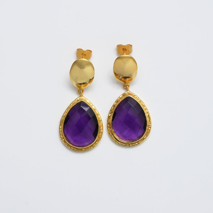 Quartz Drop Earrings – Royal Finish