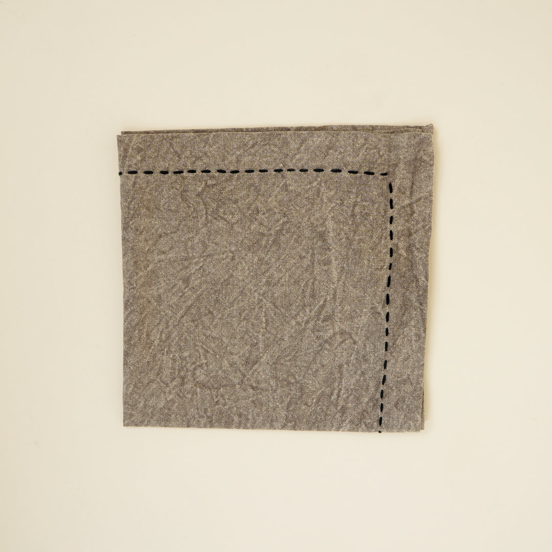 Set di due tovaglioli in cotone/lino - beige