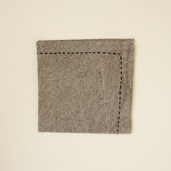 Set di due tovaglioli in cotone/lino - beige