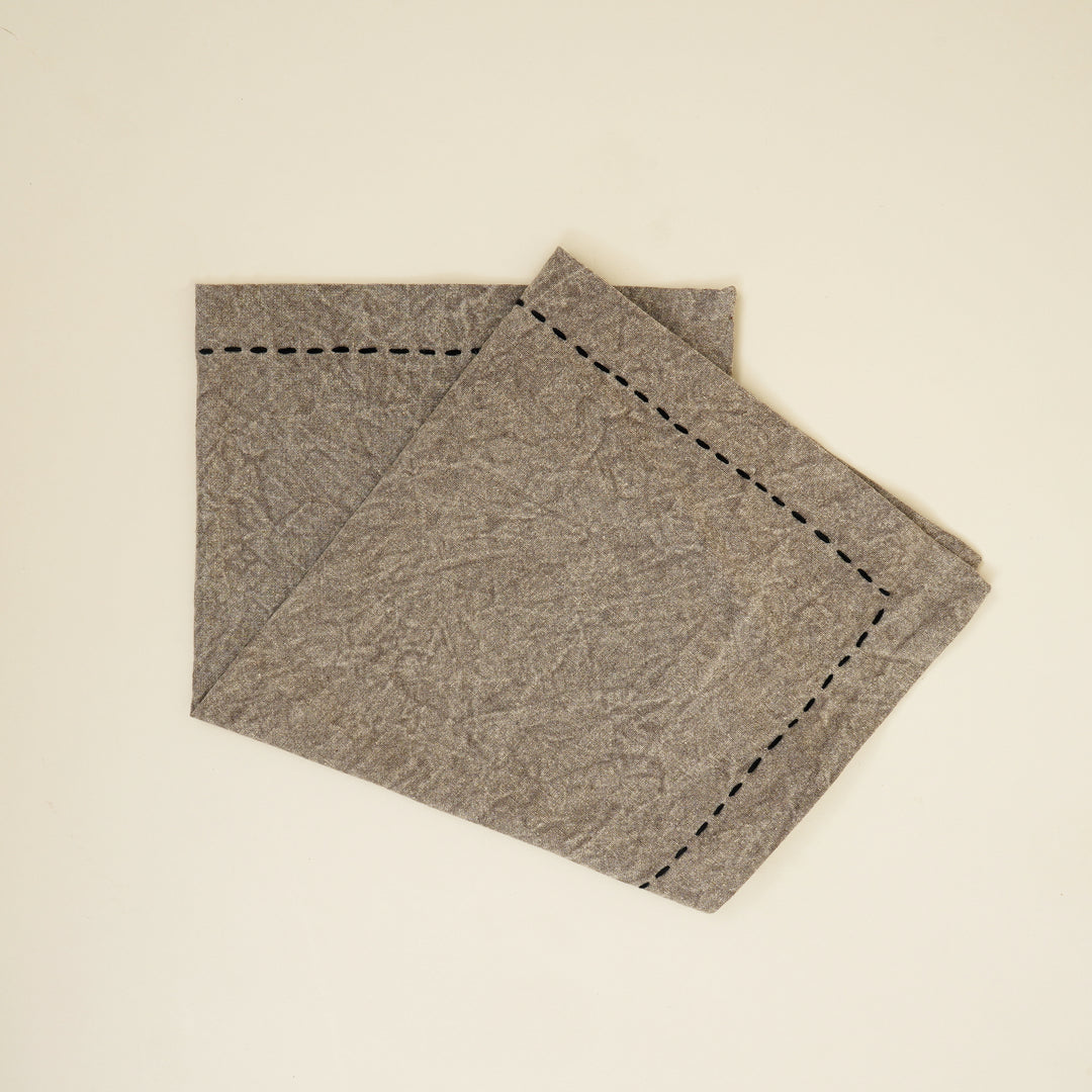 Set di due tovaglioli in cotone/lino - beige