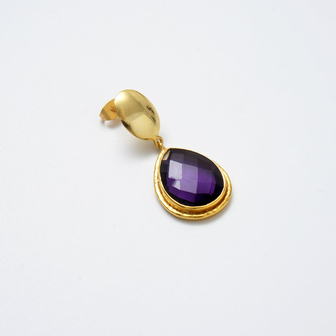 Quartz Drop Earrings – Royal Finish