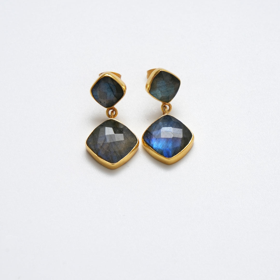Midnight Glow Earrings – Gold Toned Finish