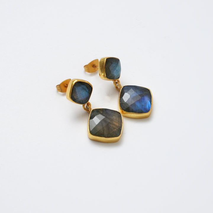 Midnight Glow Earrings – Gold Toned Finish