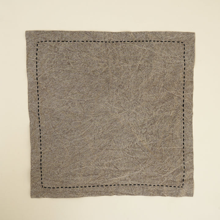 Set di due tovaglioli in cotone/lino - beige