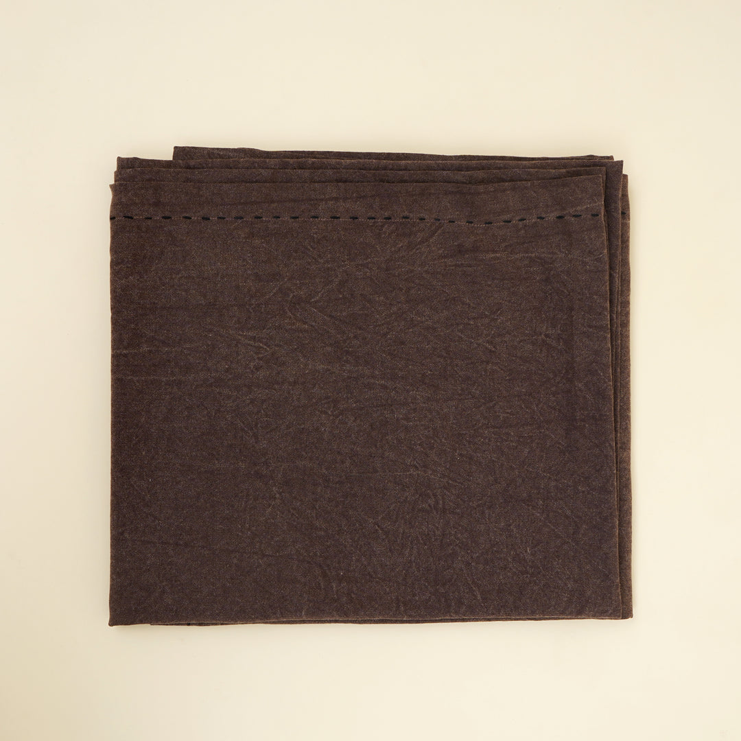 Runner da tavola in cotone/lino - Marrone