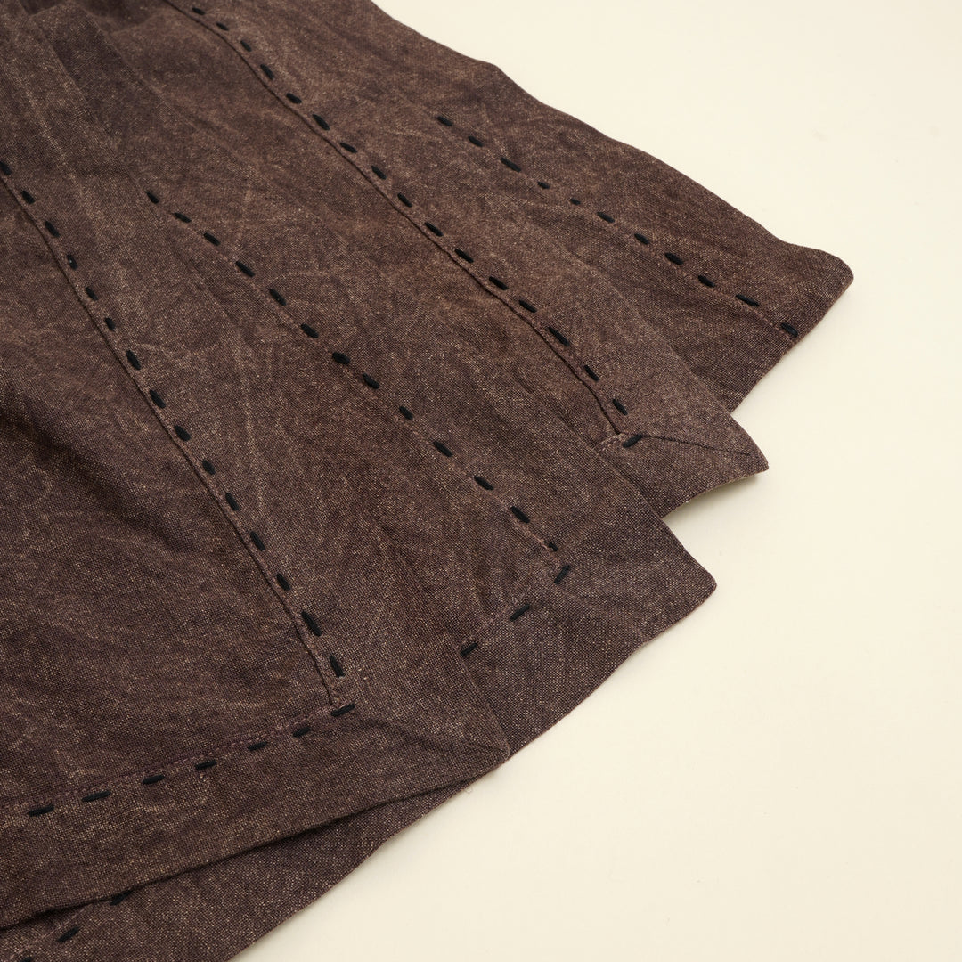 Runner da tavola in cotone/lino - Marrone