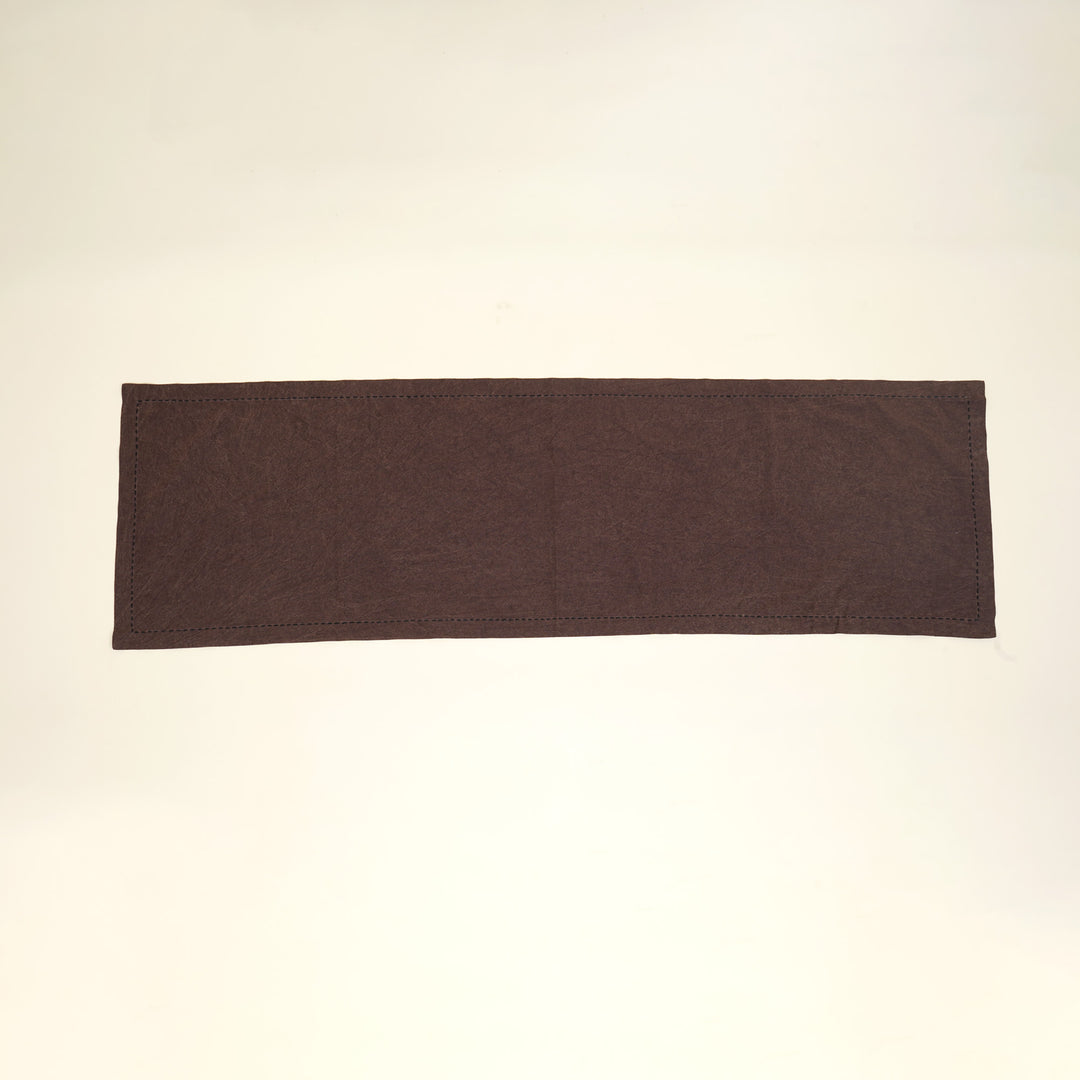 Runner da tavola in cotone/lino - Marrone