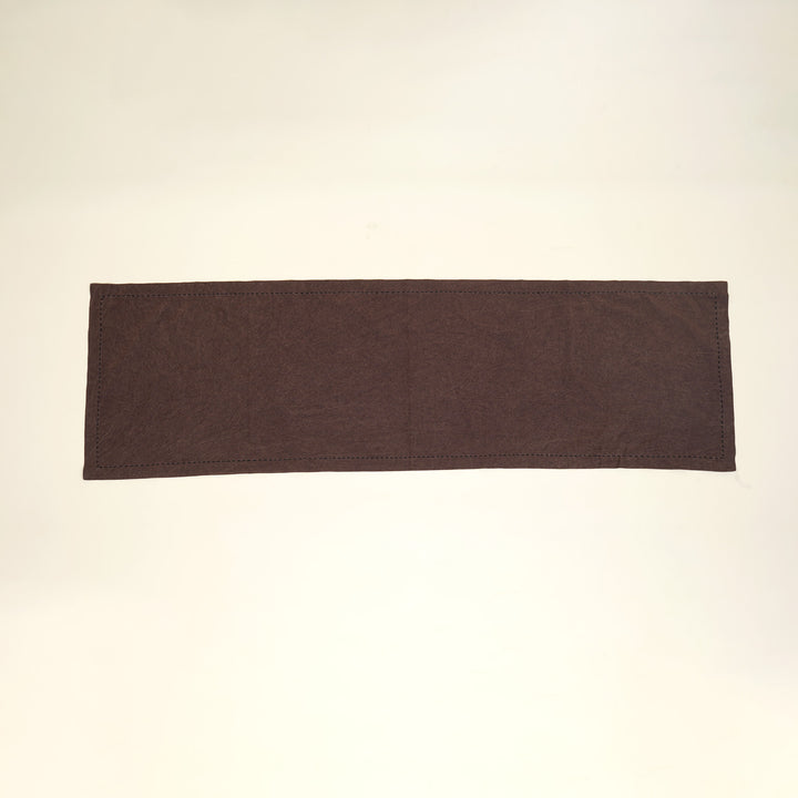 Runner da tavola in cotone/lino - Marrone