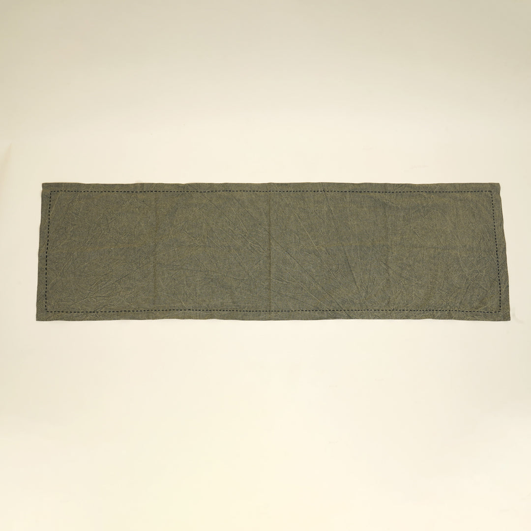 Cotton/Linen Table Runner - Green