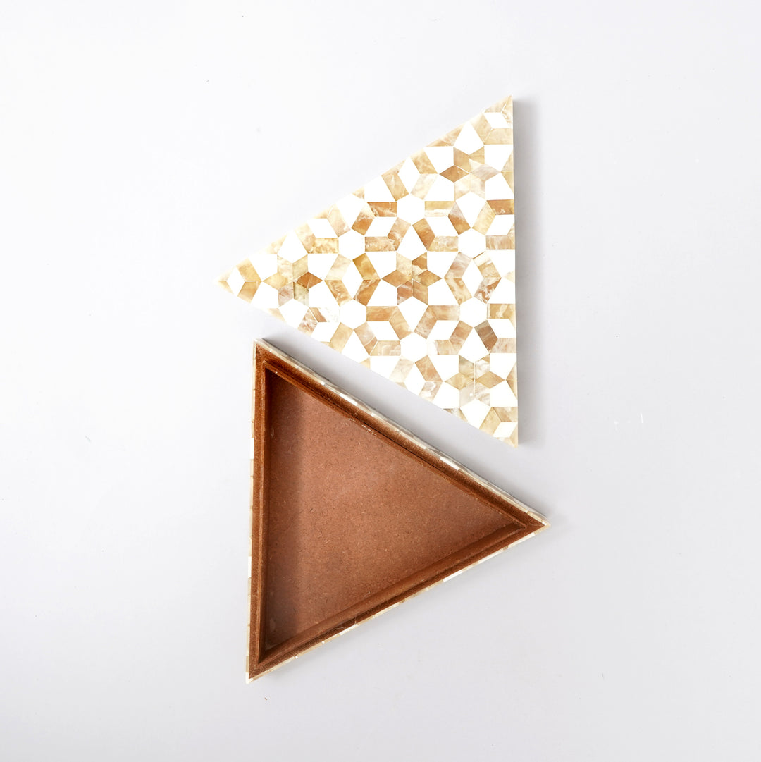 BOÎTE TRIANGLE MOTIF GÉOMÉTRIQUE