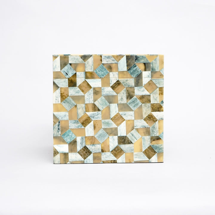 BOÎTE CUBE À MOTIF MOSAÏQUE
