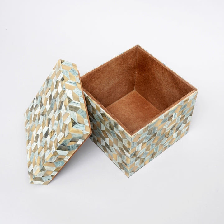 BOÎTE CUBE À MOTIF MOSAÏQUE