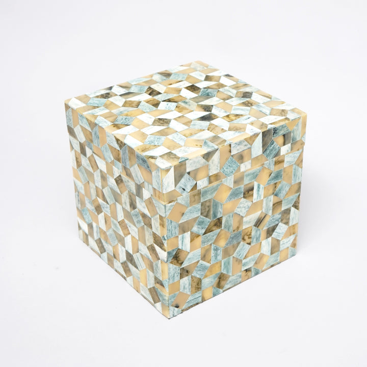 BOÎTE CUBE À MOTIF MOSAÏQUE