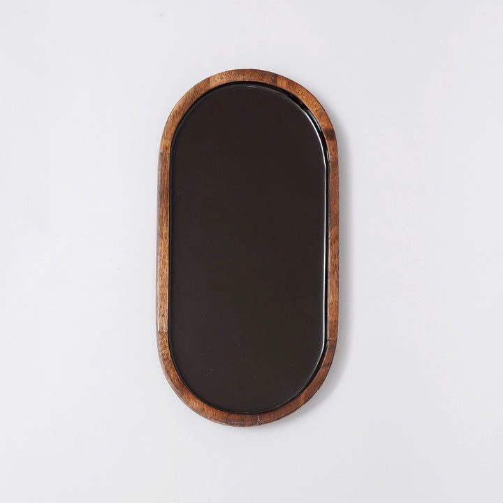 Oval Tray with Enamel Inside