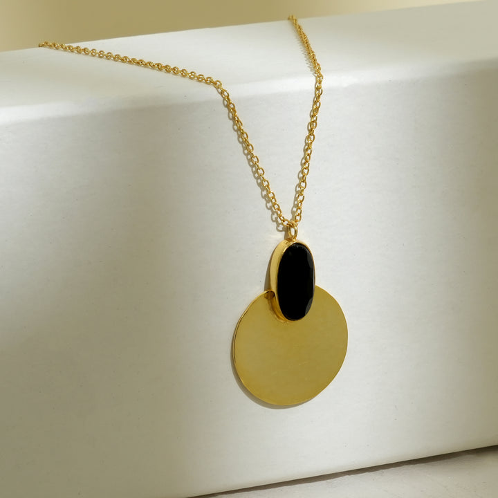Gold Shadow Necklace – Subtle Shine Finish