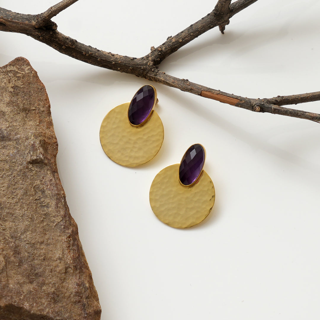 Twilight Stud Earrings – Gold Finish